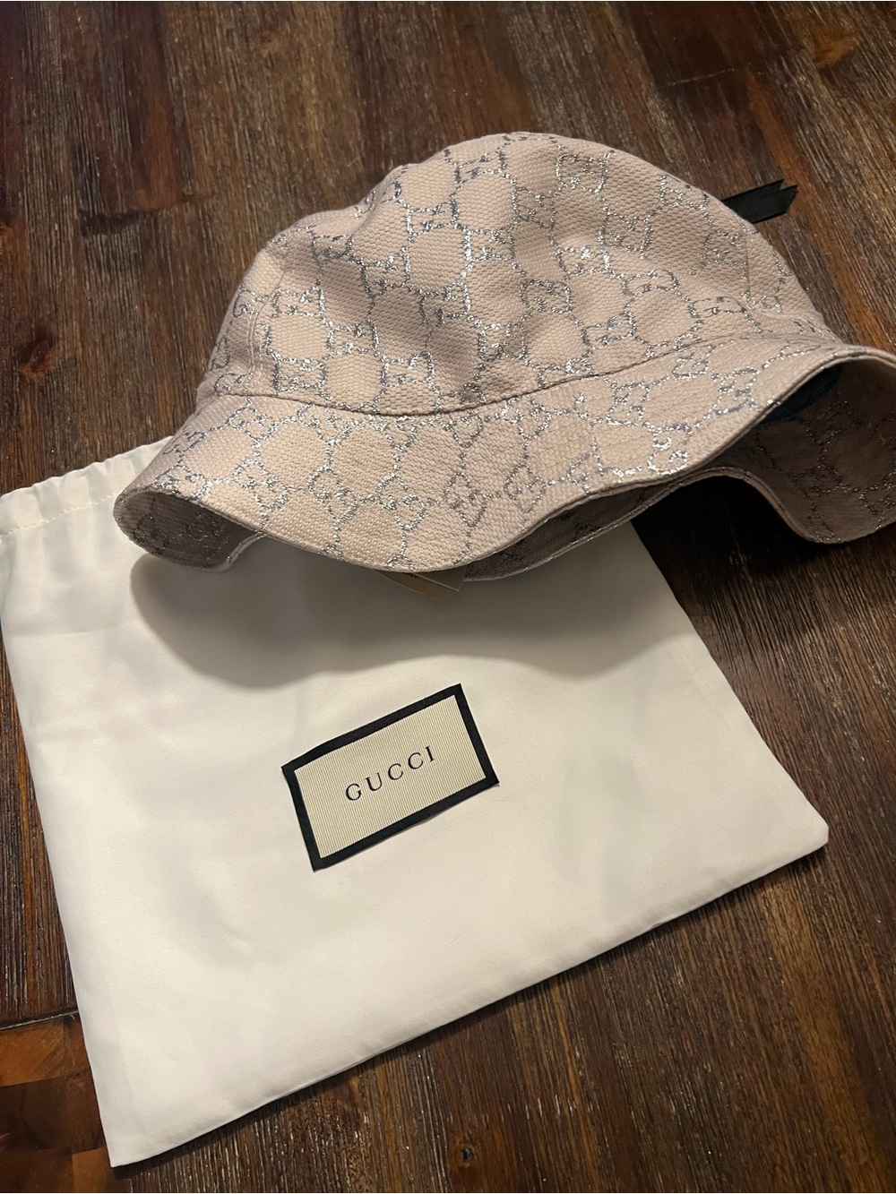 Gucci Light Beige GG Canvas Bucket Hat